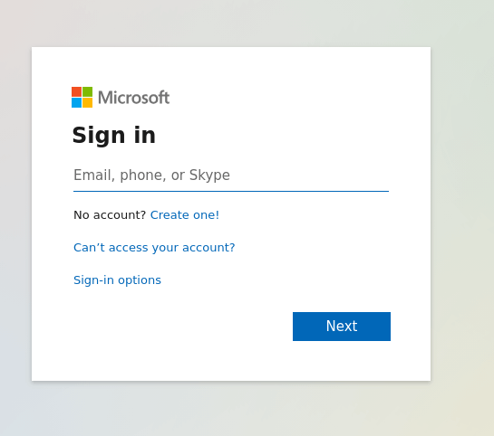 Microsoft Login